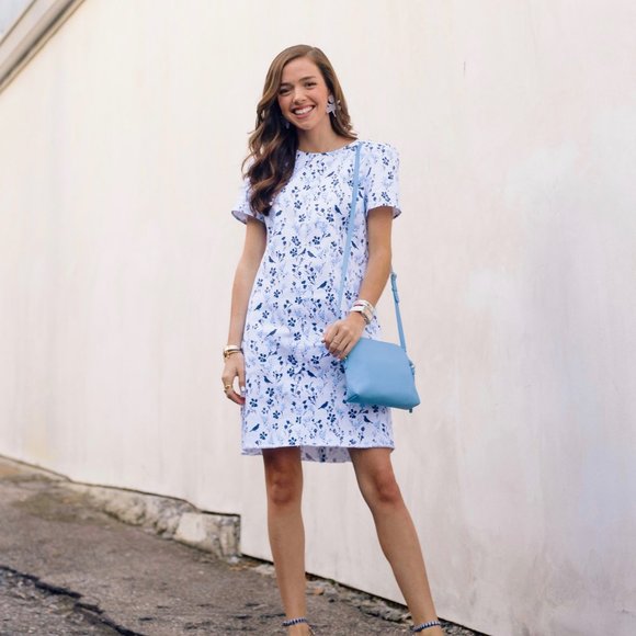 draper james denim shift dress